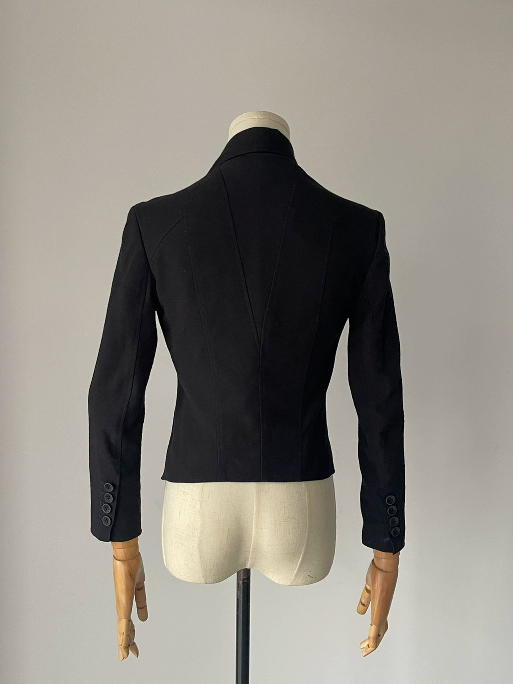 Helmut Lang Irregular Collar Silk Suit Jacket