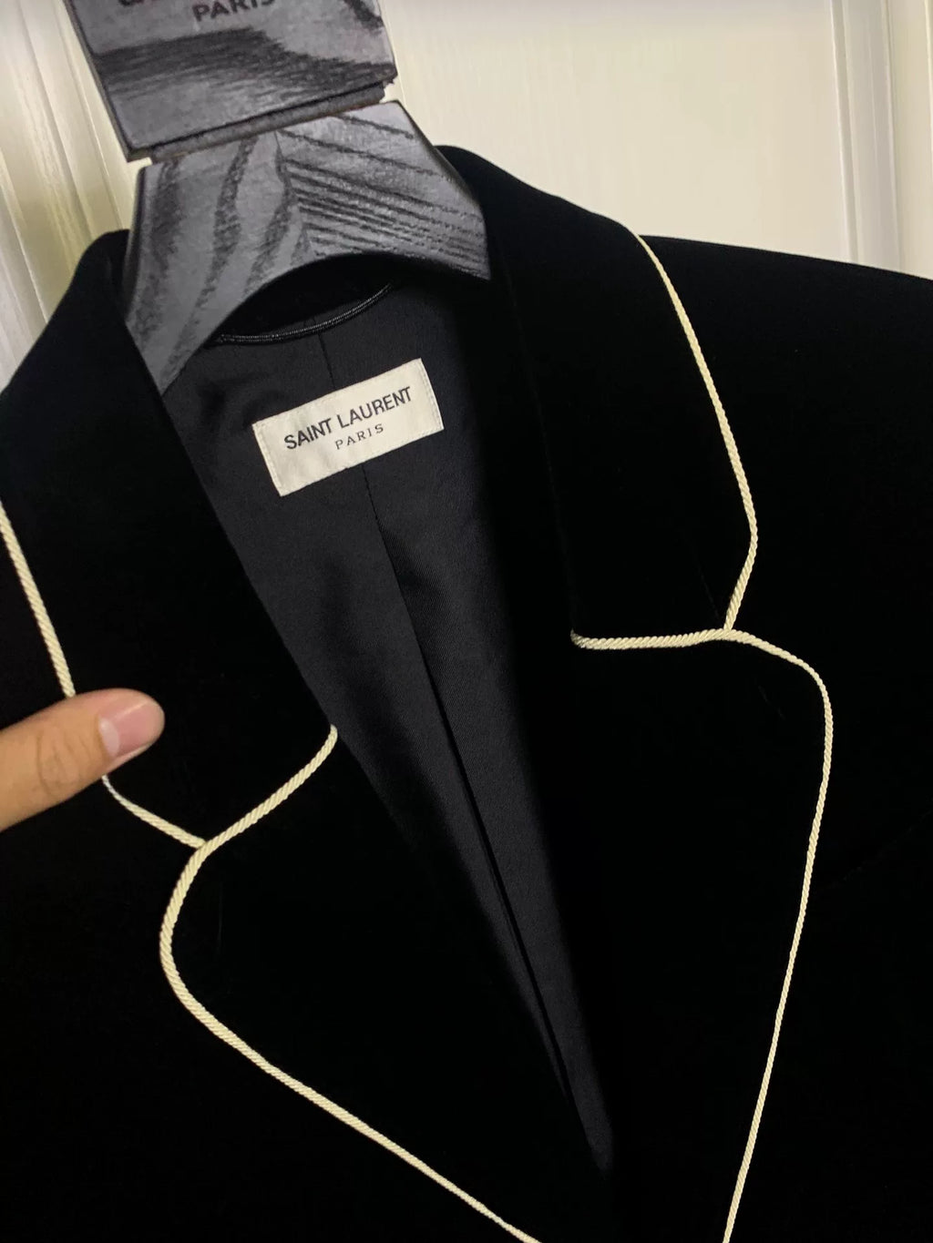 Saint Laurent 16FW Black Velvet Suit