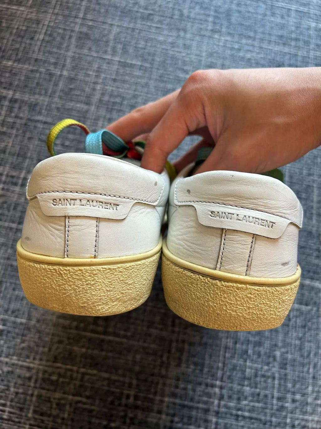 Saint Laurent SS16 SL37 GD Rainbow Studded Sneakers by Hedi Slimane