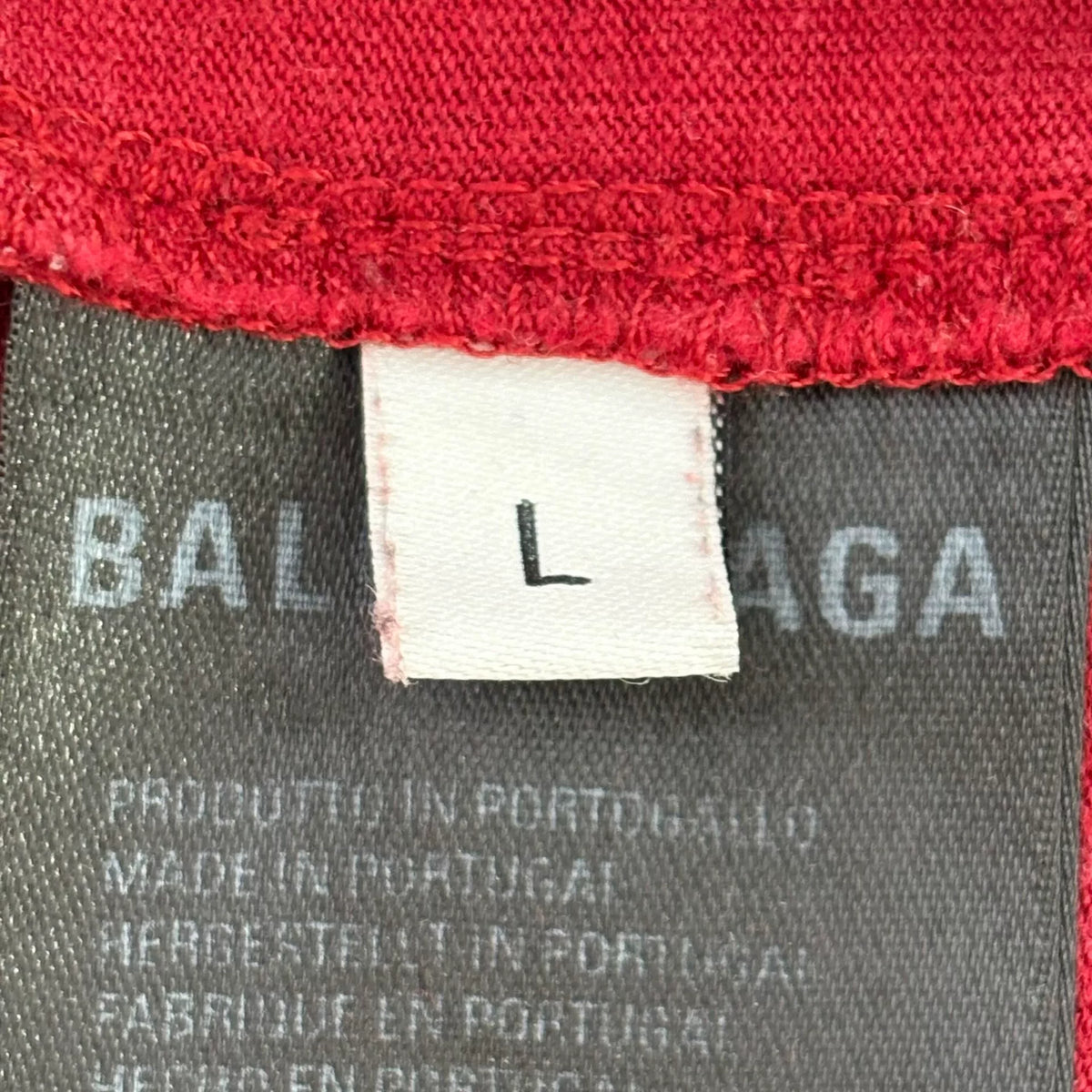 Balenciaga Red Double B Wheat Print Short Sleeve T-Shirt