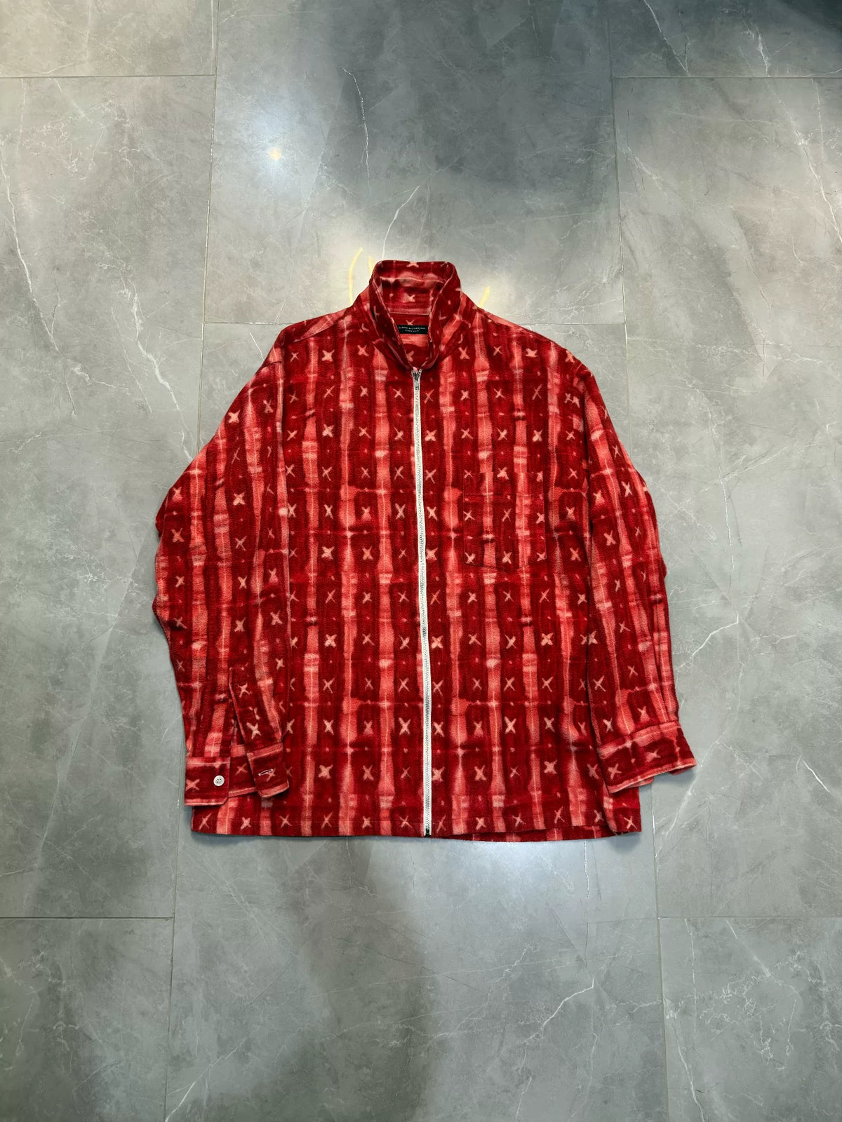 Comme Des Garçons AW95 Runway Cross Print Fleece Jacket