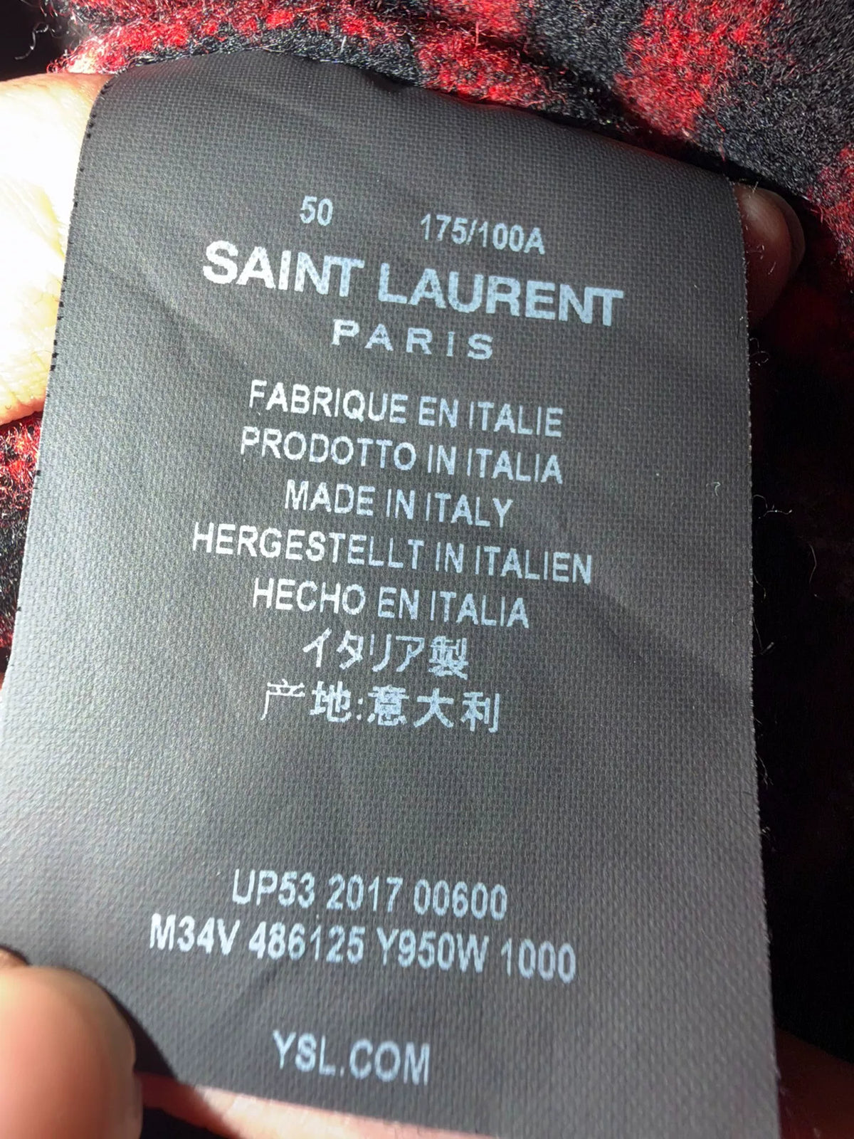 Saint Laurent Paris FW17 Black Wool Trench Coat