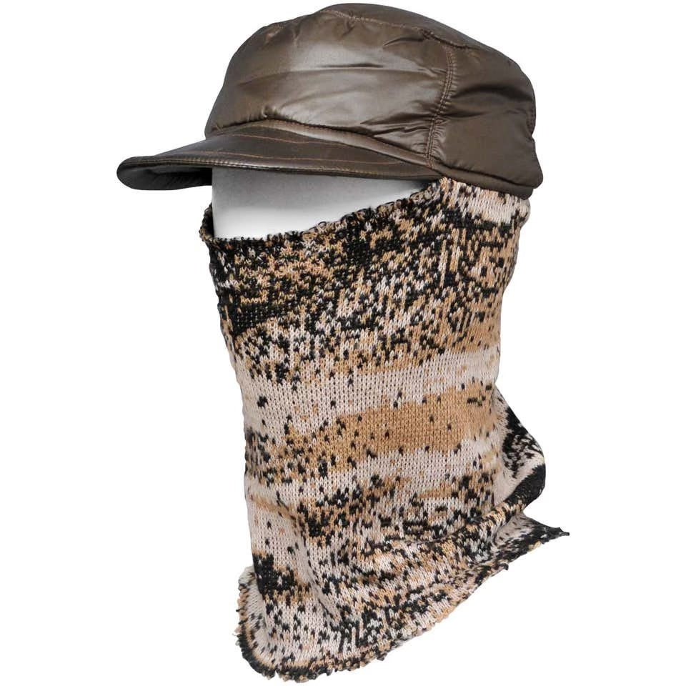Raf Simons AW02 Digital Camouflage Knit Nylon Balaclava Hat