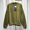 Louis Vuitton SS24 Pharrell Studded Embroidered Logo Cotton Olive Sweater