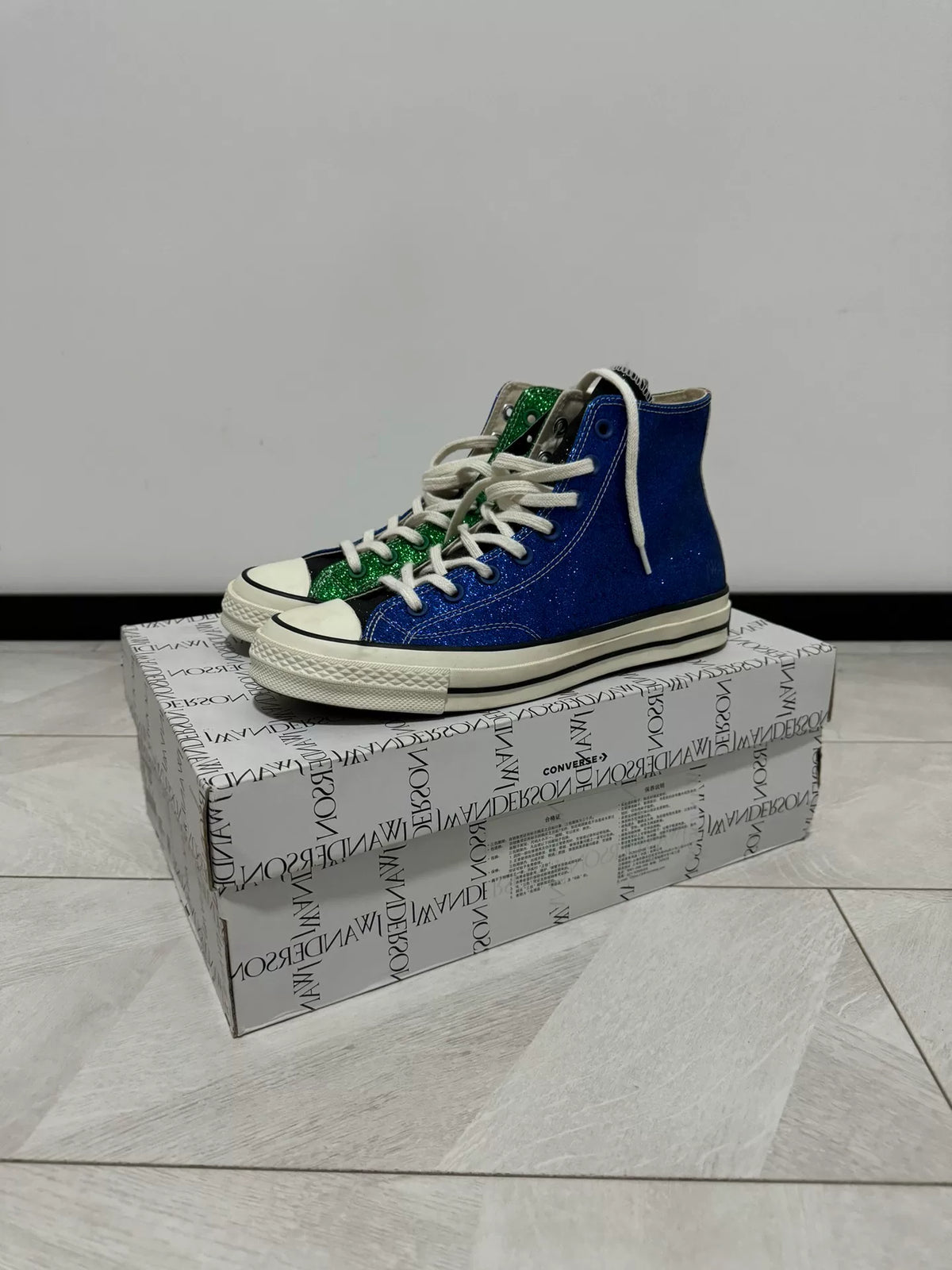 jw anderson converse first generation blue green