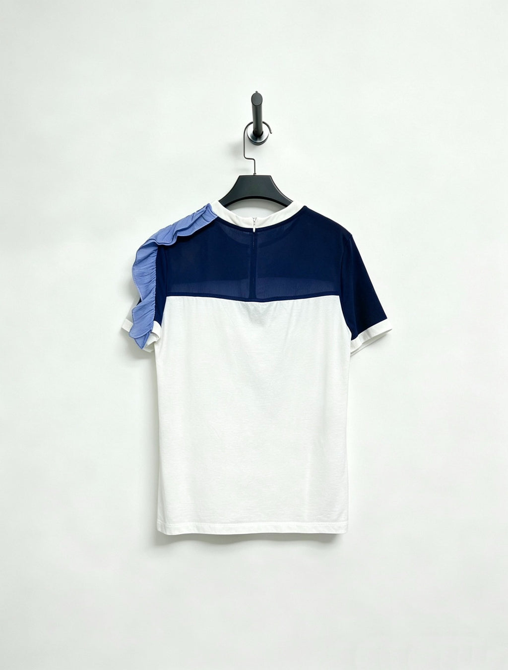 Prada Ruffle-Decorated Short-Sleeve Top