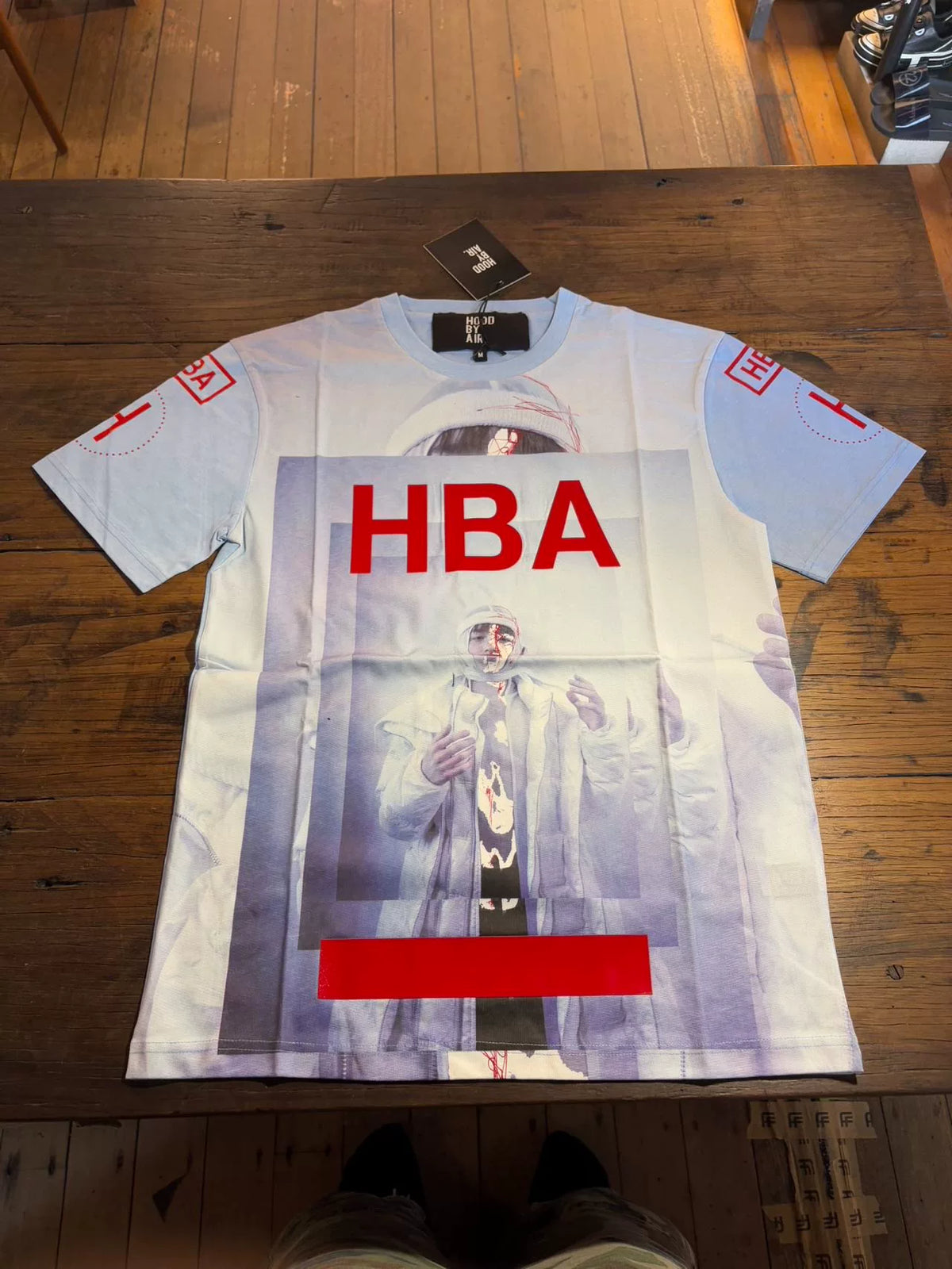 HBA Hood By Air FW15 Allover Mirror Saint Print Cotton Tee