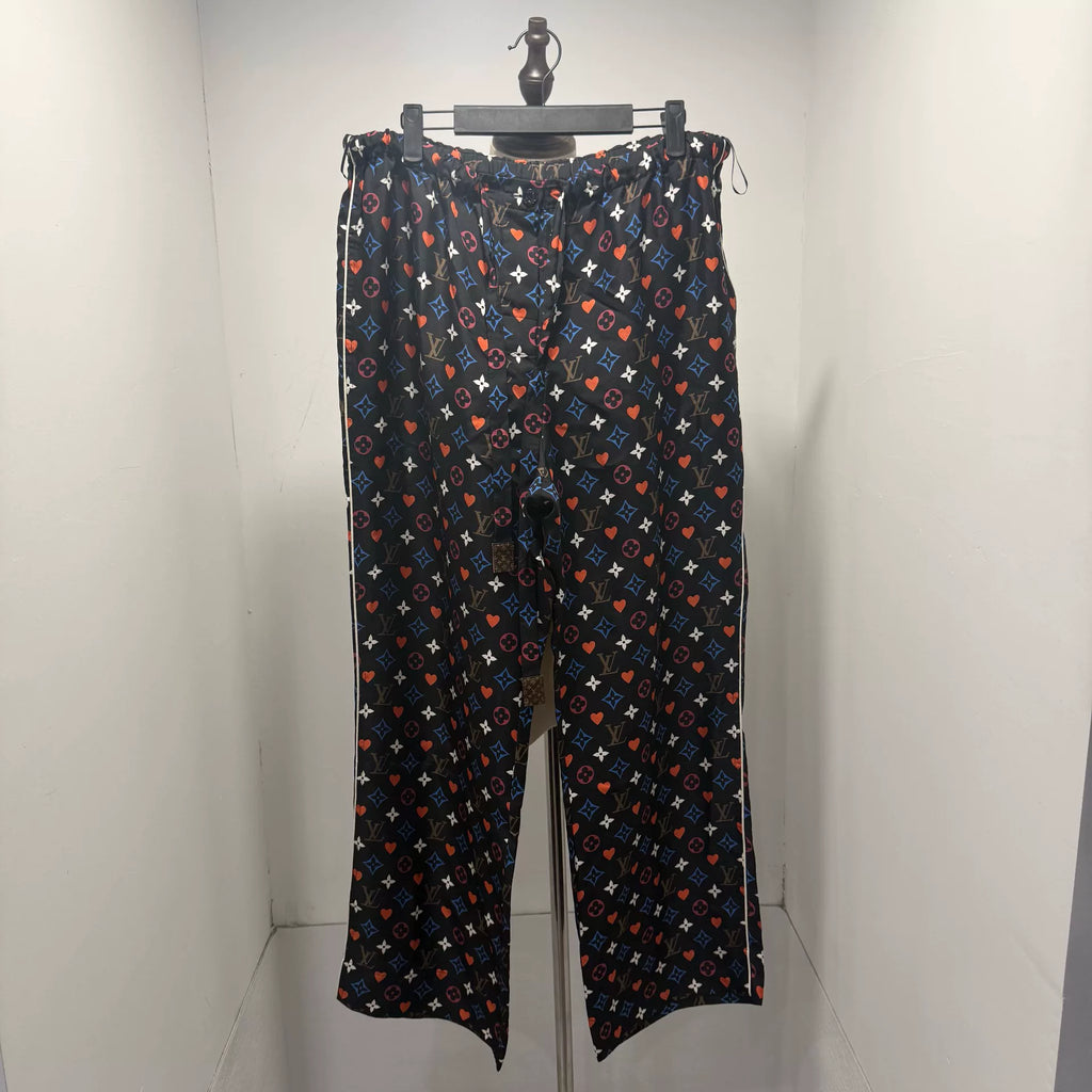Louis Vuitton All-Over Print Monogram Silk Pants