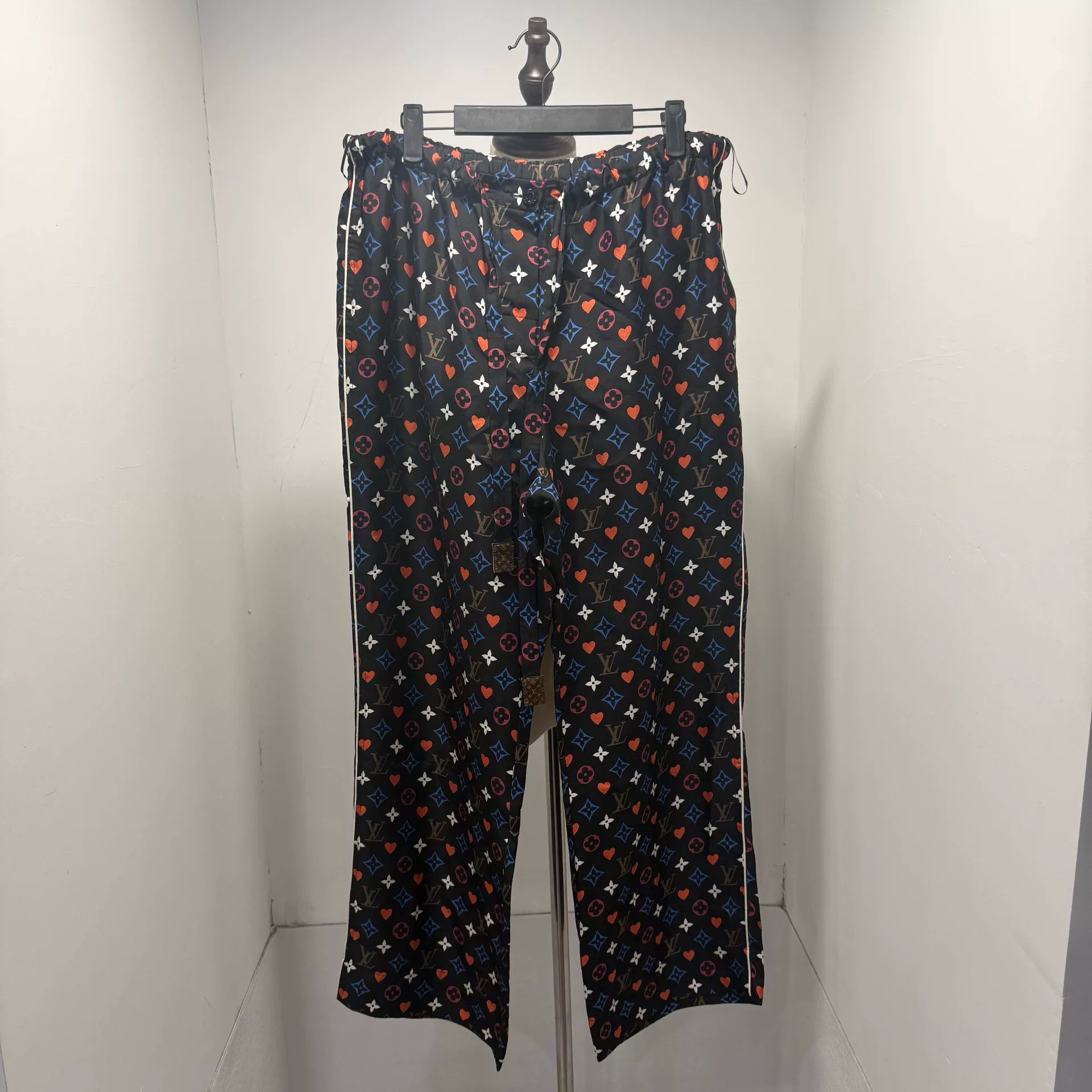 Louis Vuitton All-Over Print Monogram Silk Pants