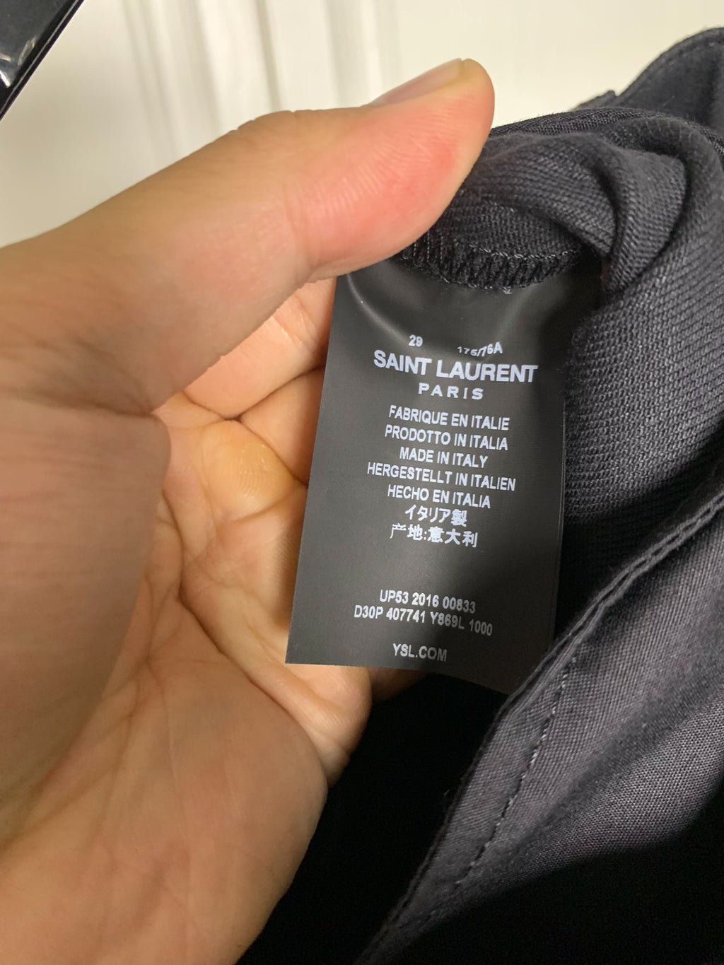 Saint Laurent 17SS D10 Mid-Waist Black 20fw16 Jeans