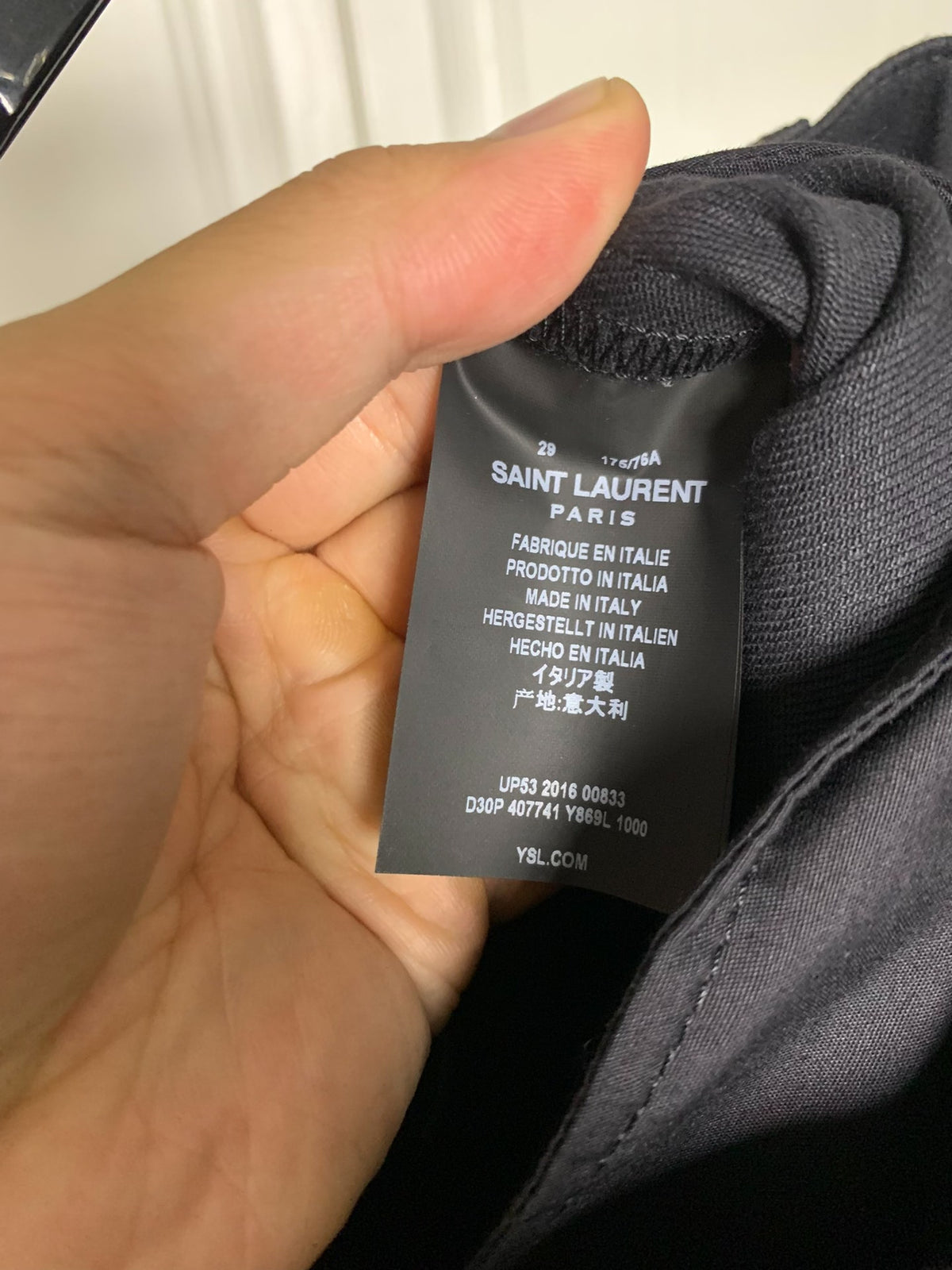 Saint Laurent 17SS D10 Mid-Waist Black 20fw16 Jeans