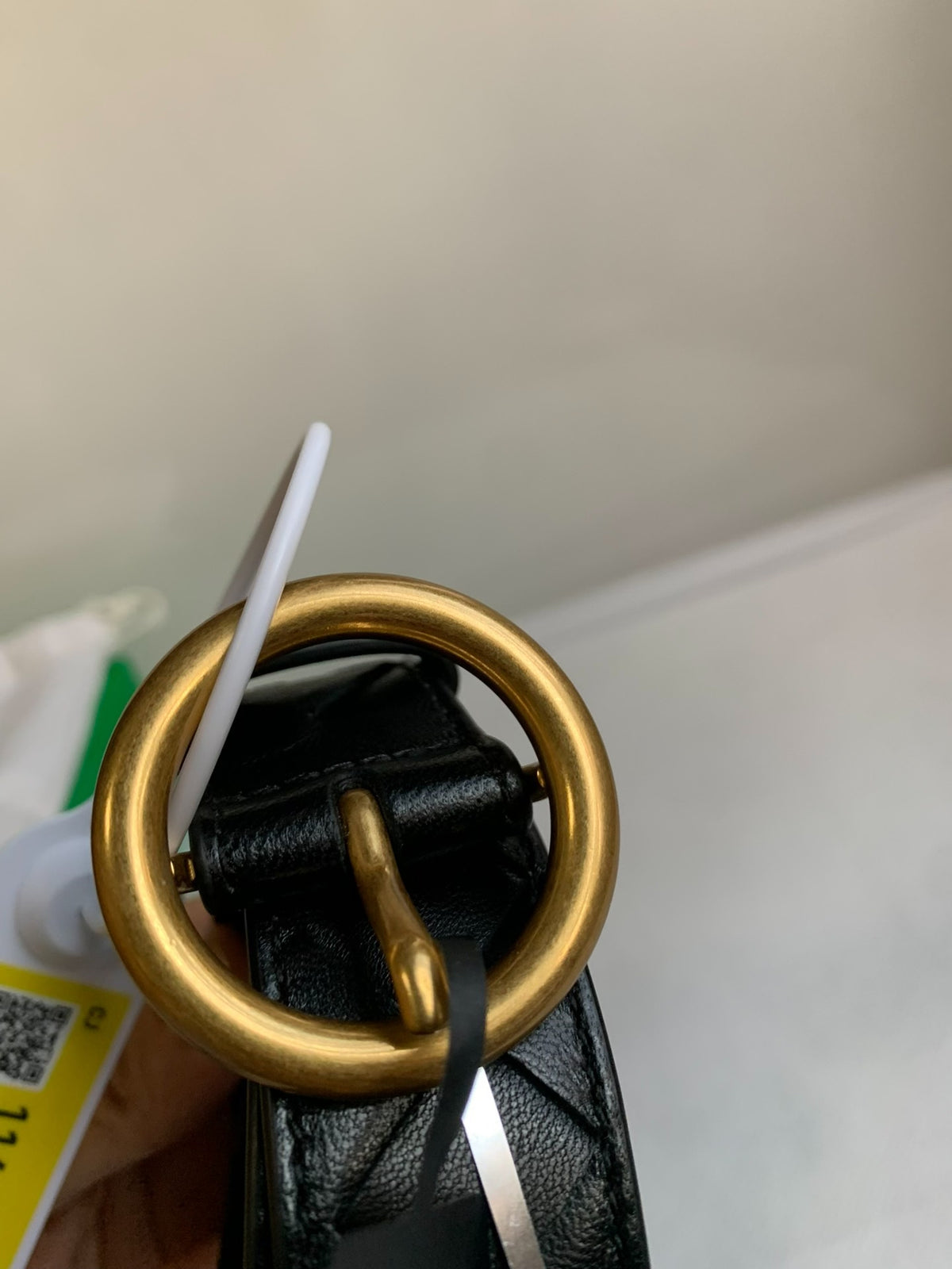 Bottega Veneta Black Gold Horsebit Belt