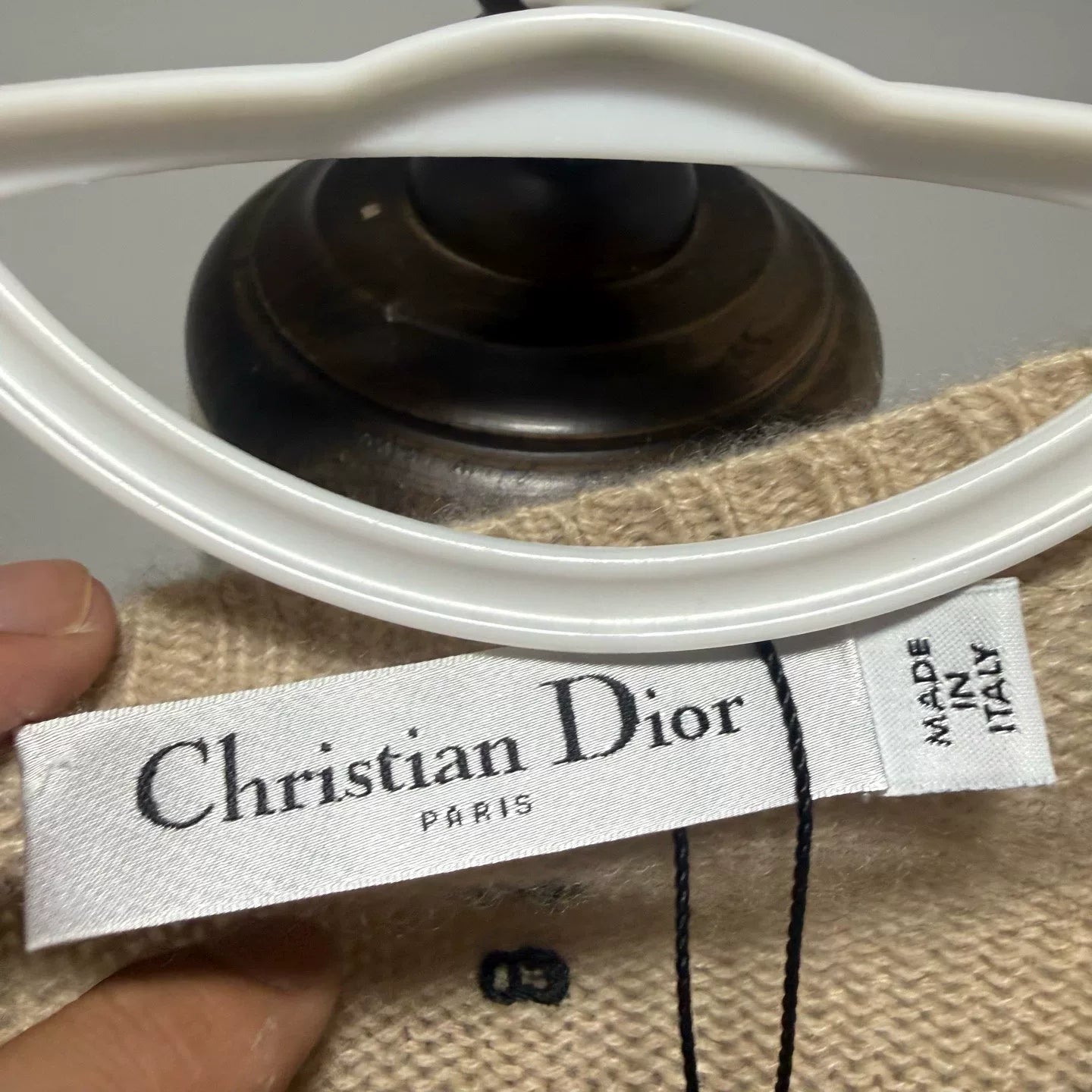 Dior Hand Embroidery Logo Cashmere Sweater