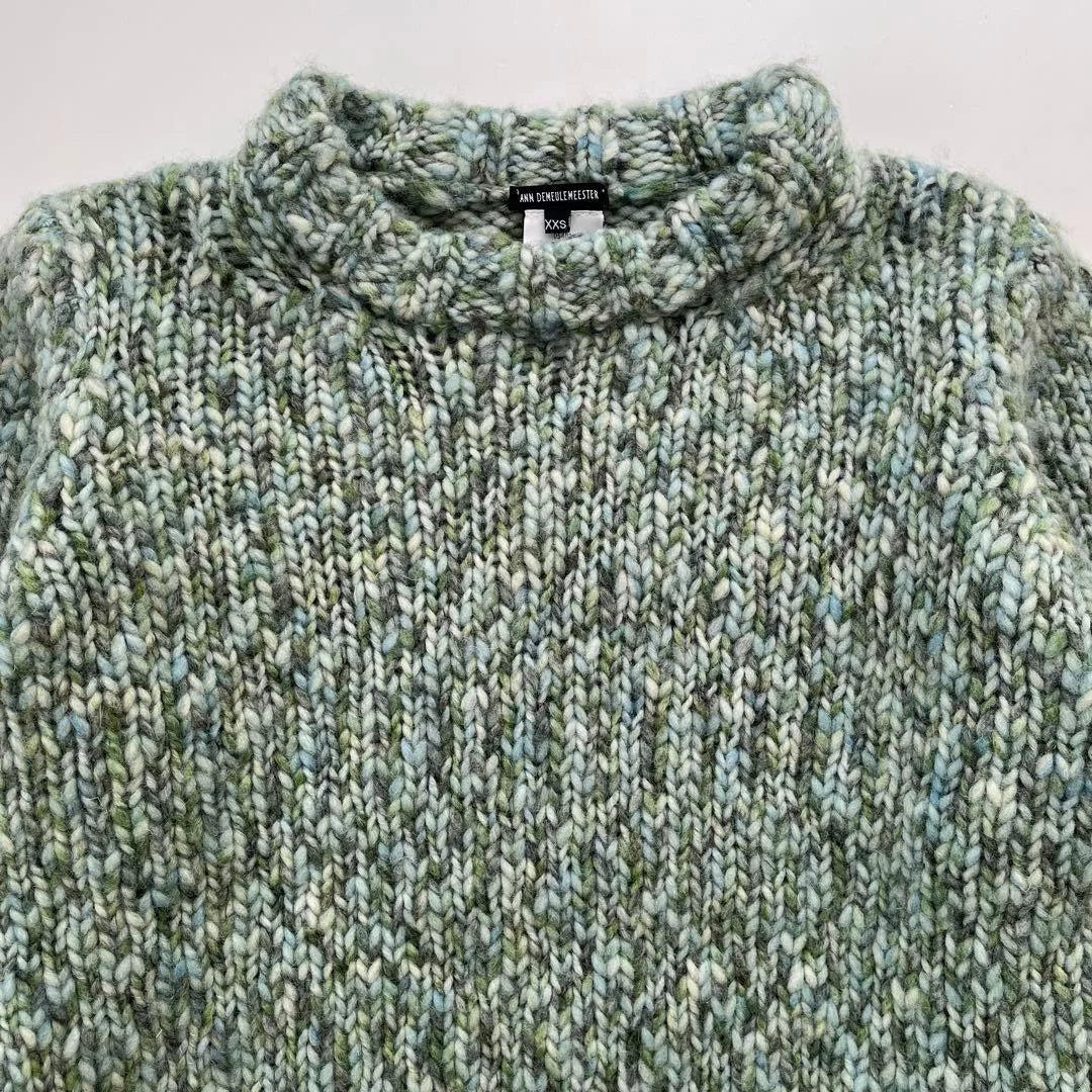Ann Demeulemeester Crew Neck Multi-Color Knit Sweater