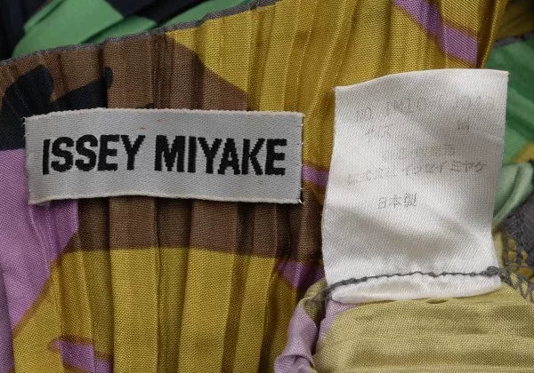 Issey Miyake Vintage Dark Floral Pleated Top