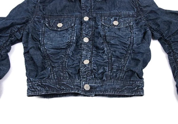 Jean Paul Gaultier Indigo Denim Pleated Jacket