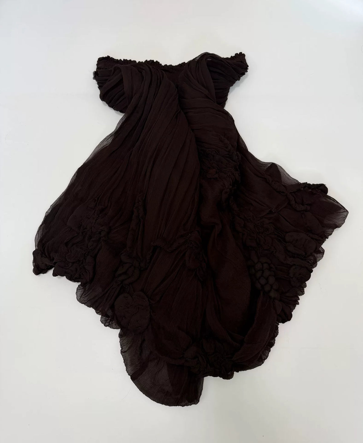 Jean Paul Gaultier tulle skirt grape botanical pattern