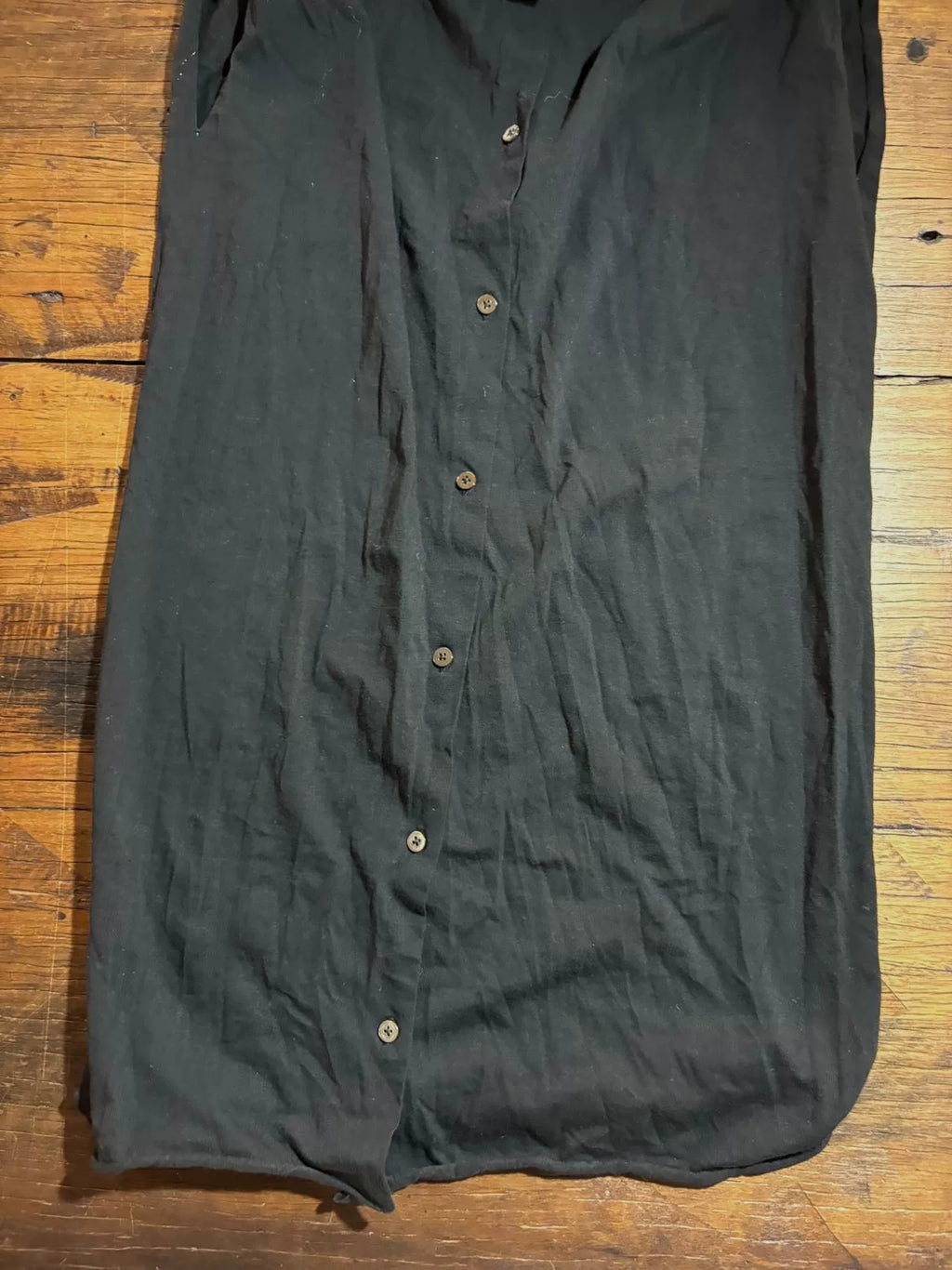 M.A+ SS17 Black Hooded Long Cotton Dress