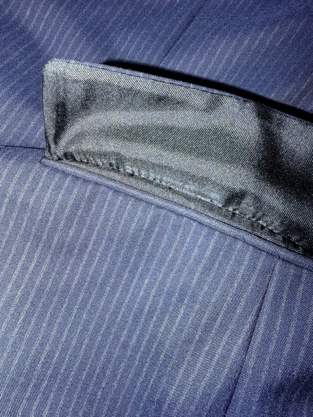 Saint Laurent Paris FW13 Navy Blue Pinstripe Wool Blazer