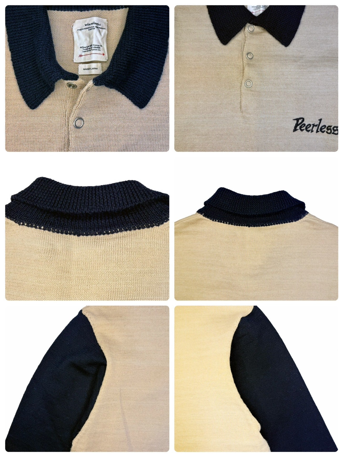 Visvim 22SS Godfrey Knit Long Sleeve Color-Block Sweater