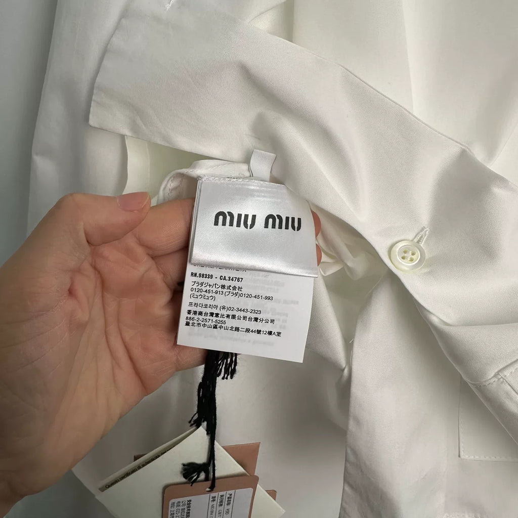 Miu Miu Poplin Long Sleeve Shirt