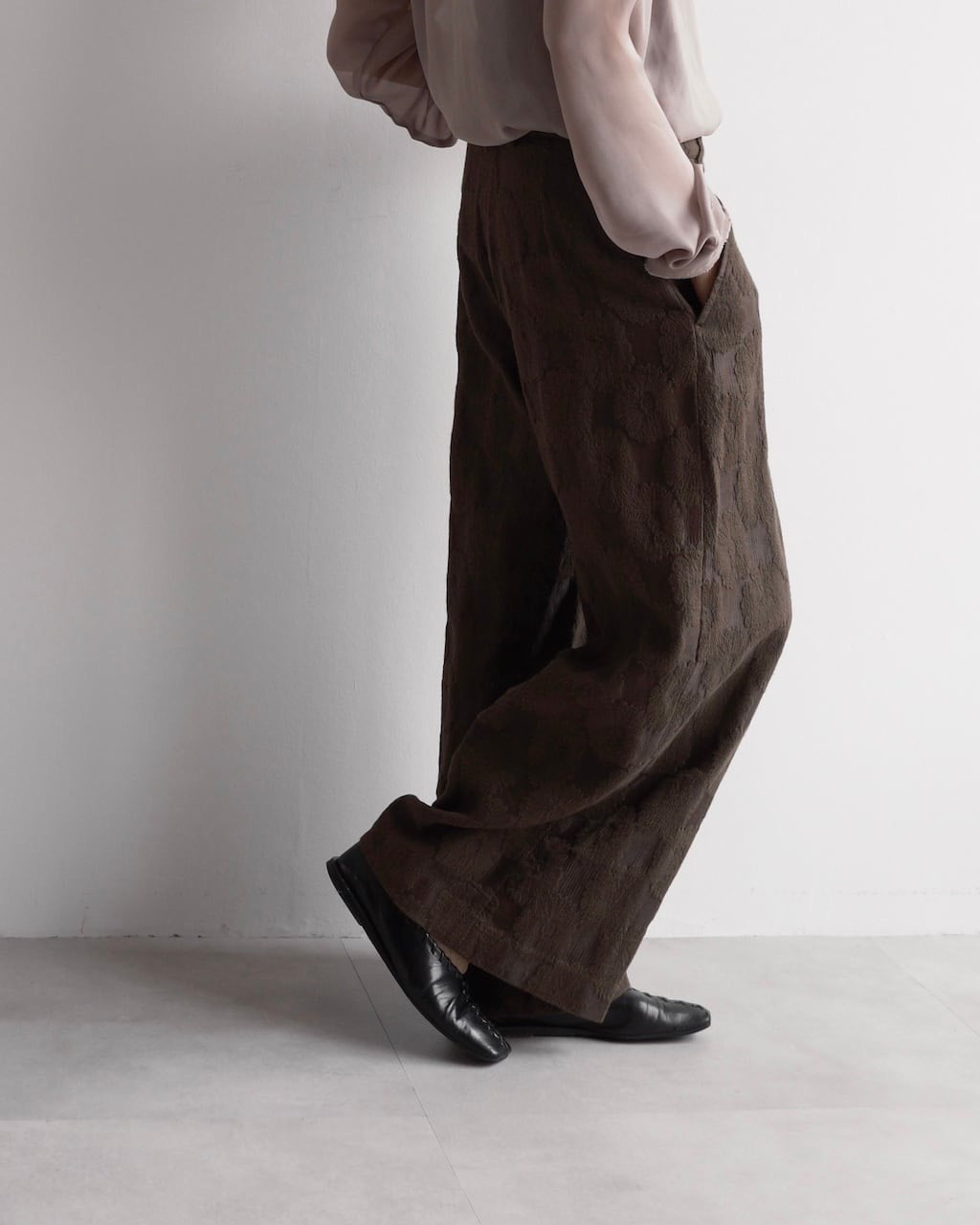 Dries Van Noten Floral Jacquard Wide-Leg Trousers