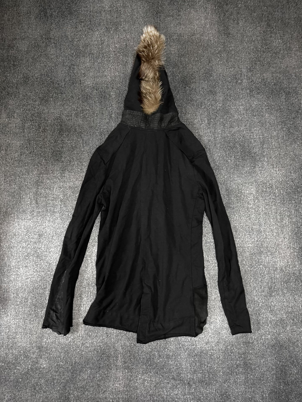 14th addiction Cross Zipper Cloth Hooded Jacket