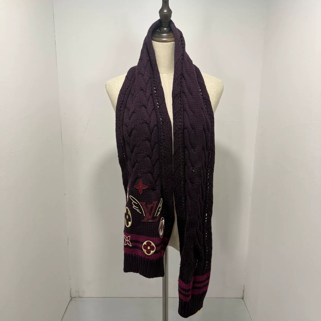 Louis Vuitton Embroidered Logo Scarf