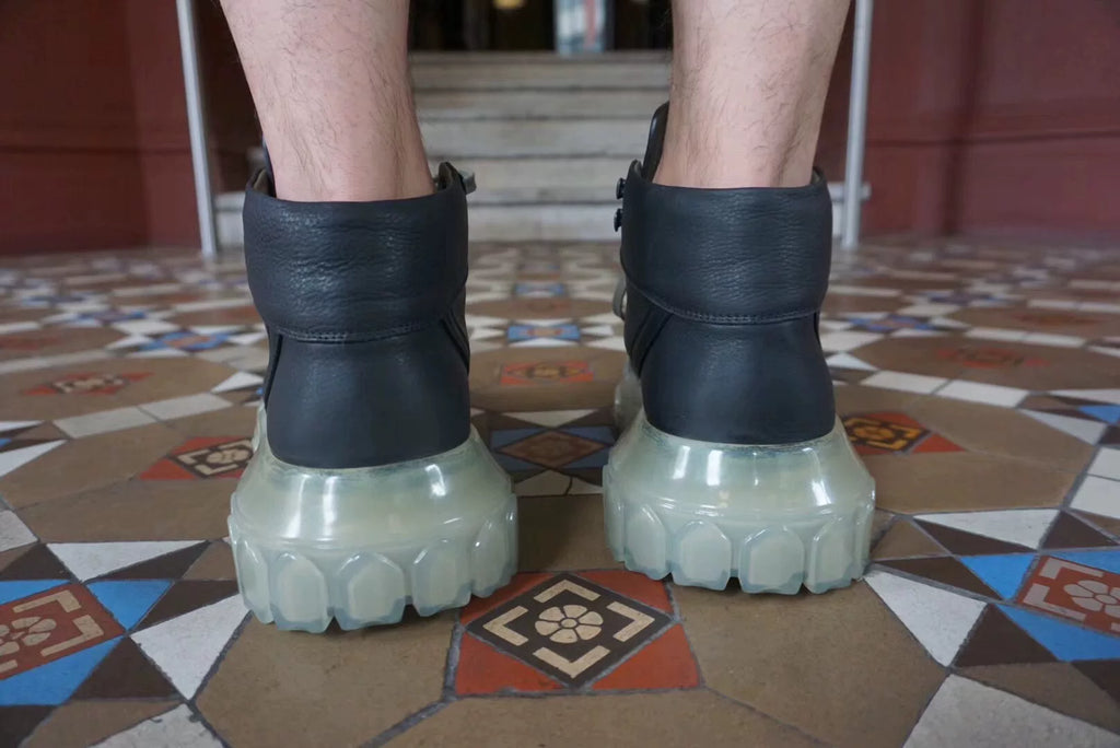 Rick Owens FW19 Black Clear Tractor Sneakers