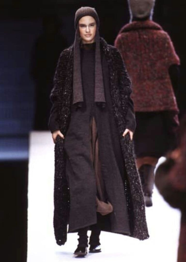 Yohji Yamamoto runway piece from the 1996 evening wear era beanie