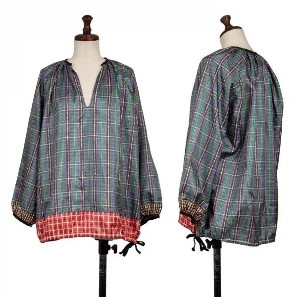 COMME des GARCONS Vintage Grey Plaid Top