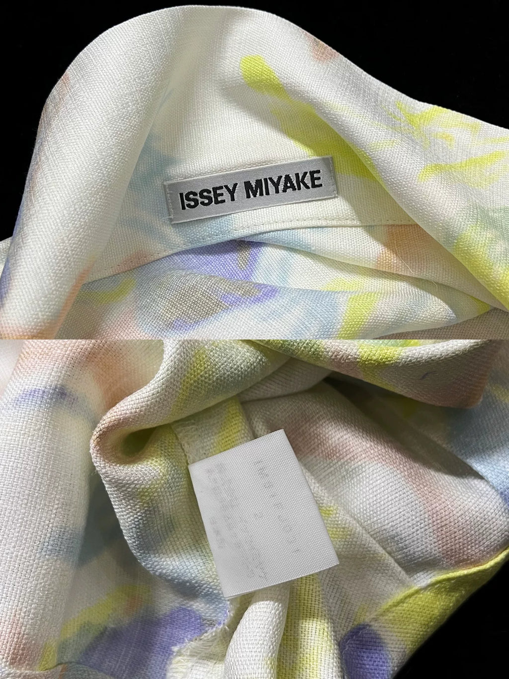Issey Miyake 06SS Runway Oil Paint Drawstring Top - Devines
