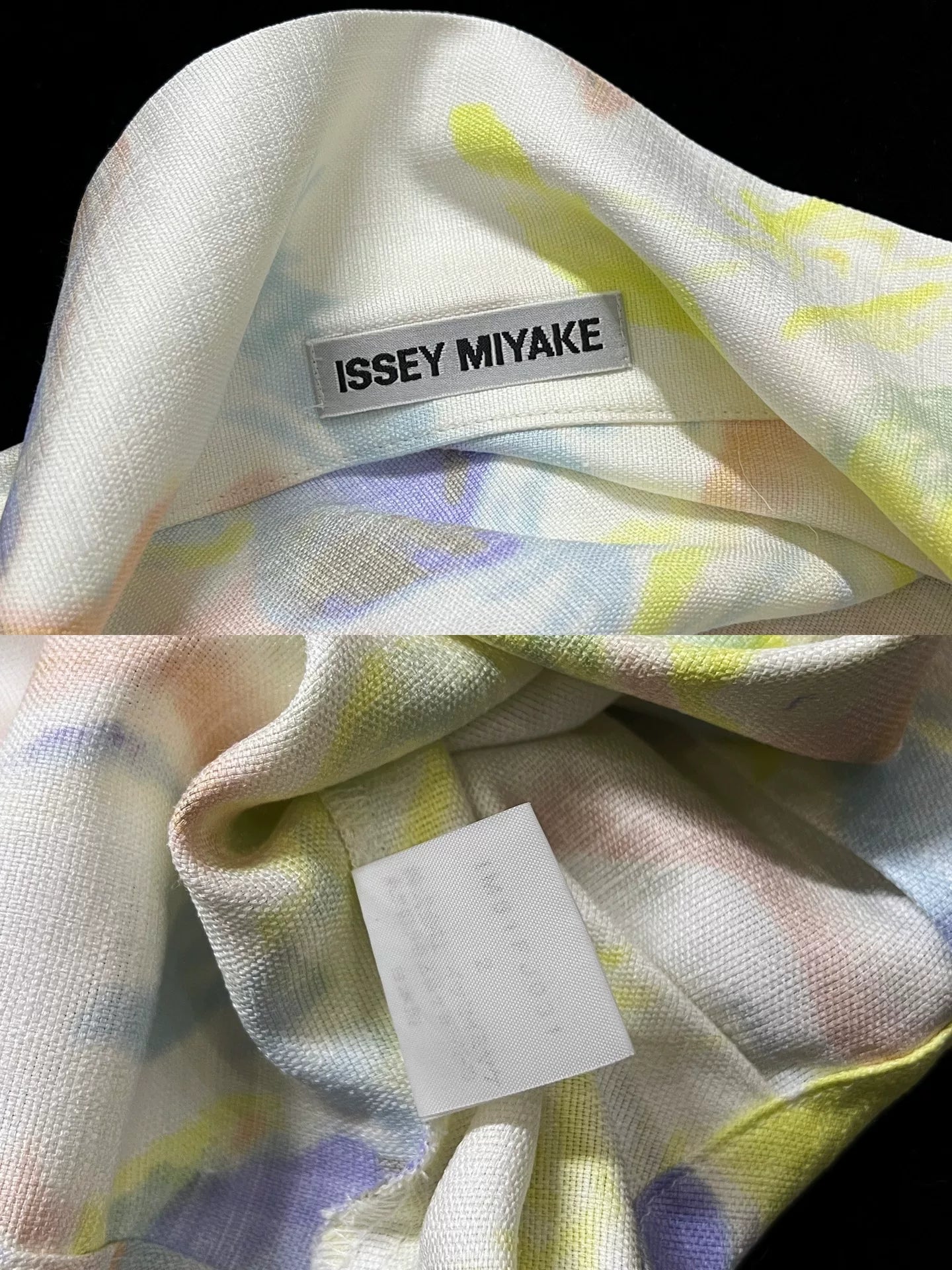 Issey Miyake 06SS Runway Oil Paint Drawstring Top - Devines