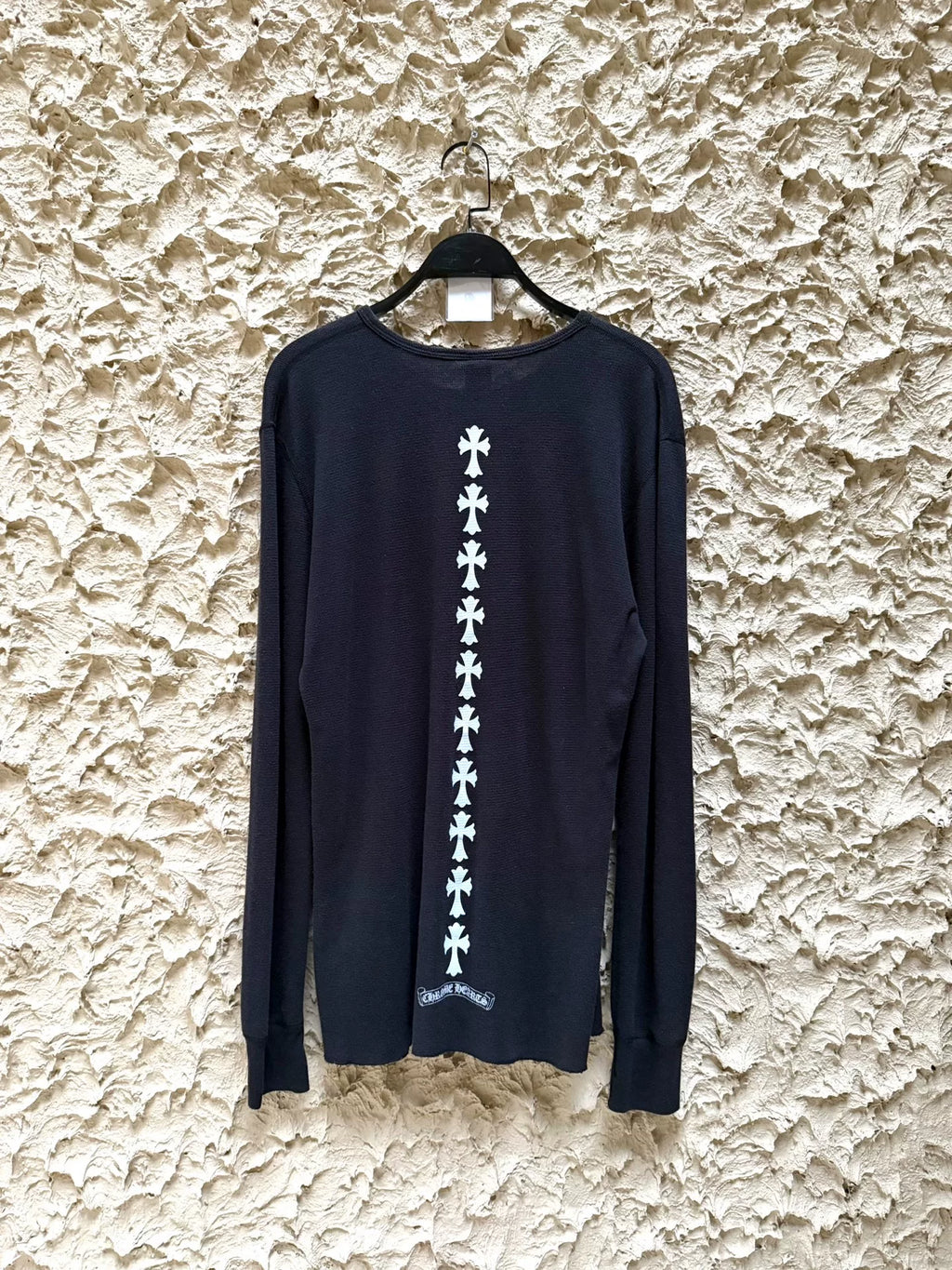 Chrome Hearts Scroll Cross Dragon Skeleton Waffle Long Sleeve