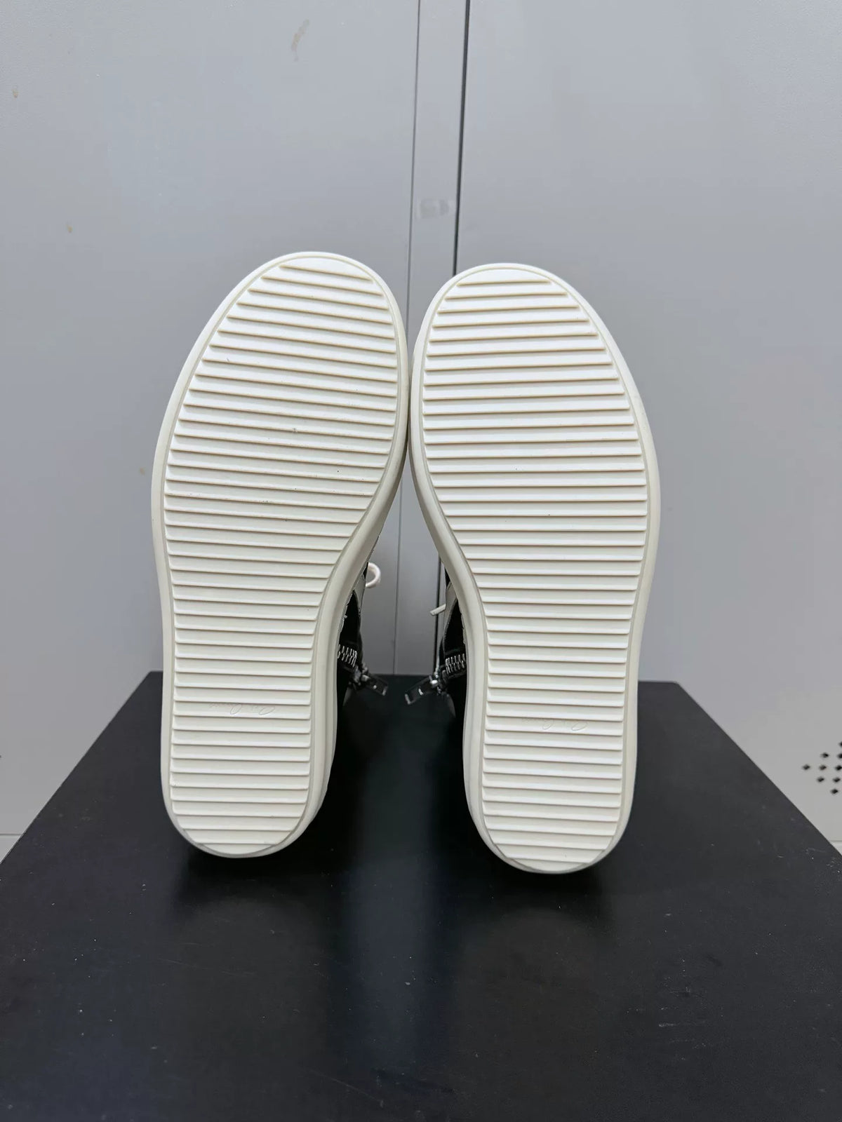 Rick Owens Black and White Inverted-Triangle Sneakers