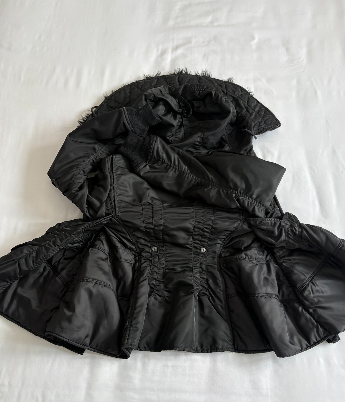 JUNYA WATANABE Show Model Fur‑Collared Cotton Jacket