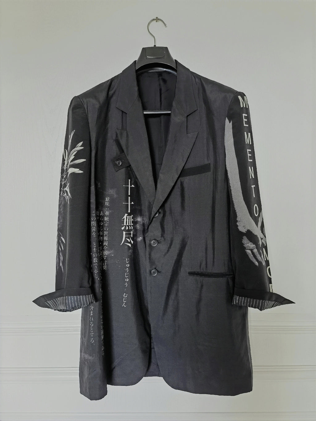 Yohji Yamamoto 23SS "Ten Endless Ephemeral Flower Hand-in-Hand" Silk Suit
