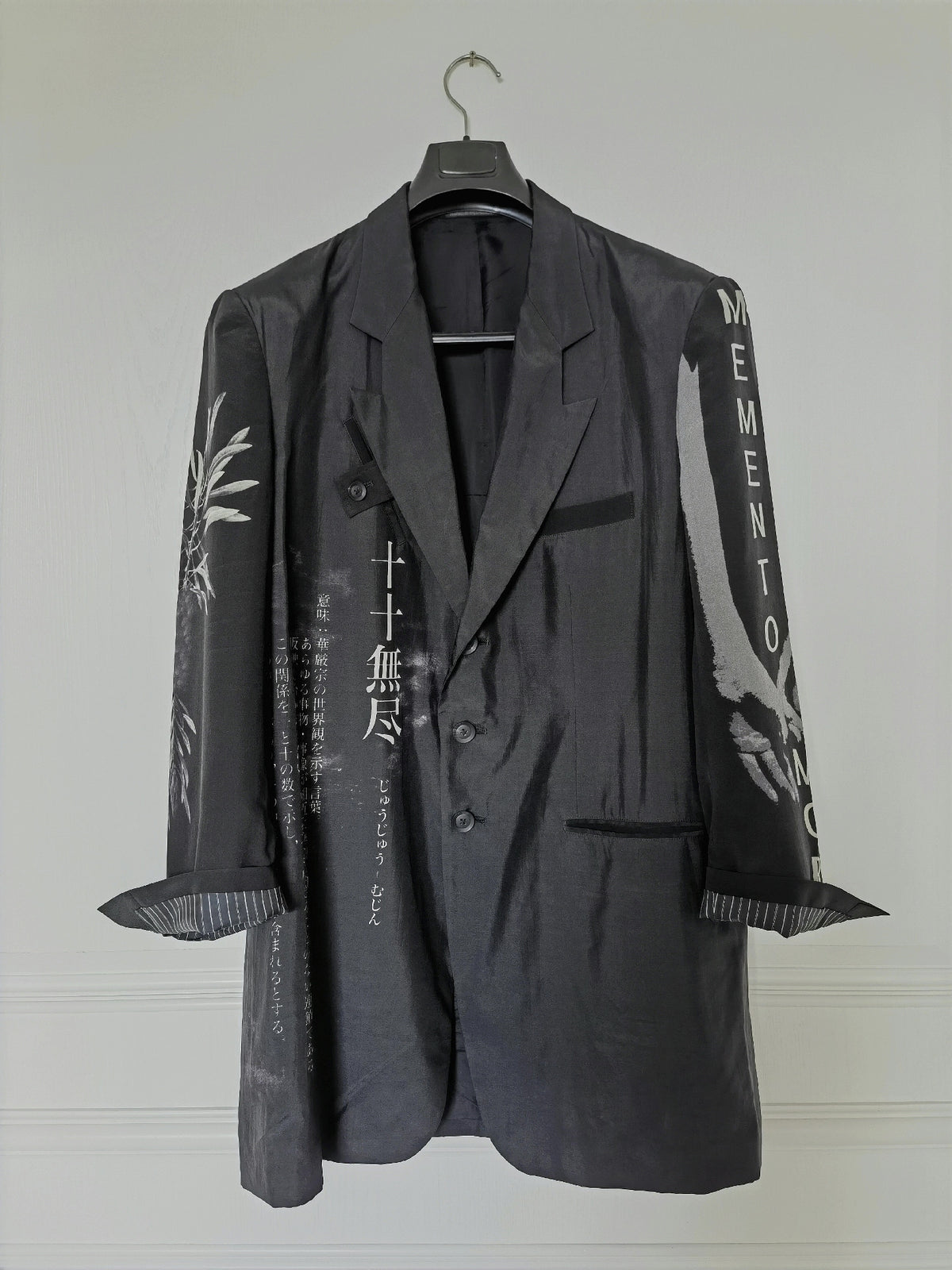 Yohji Yamamoto 23SS "Ten Endless Ephemeral Flower Hand-in-Hand" Silk Suit