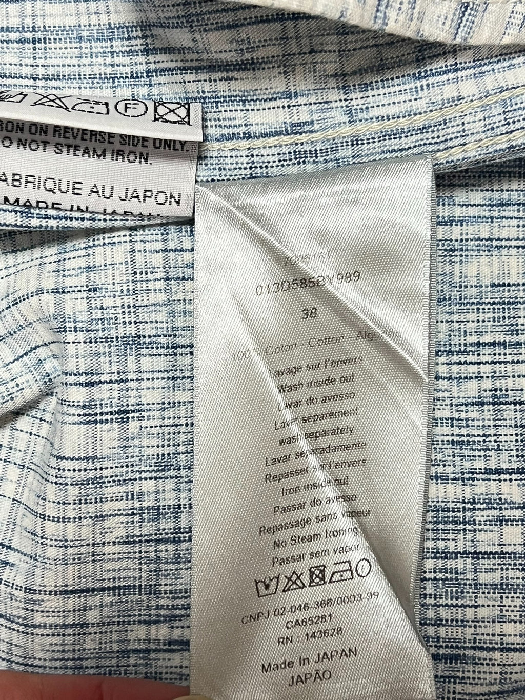 Dior Long Sleeve Blue Shirt