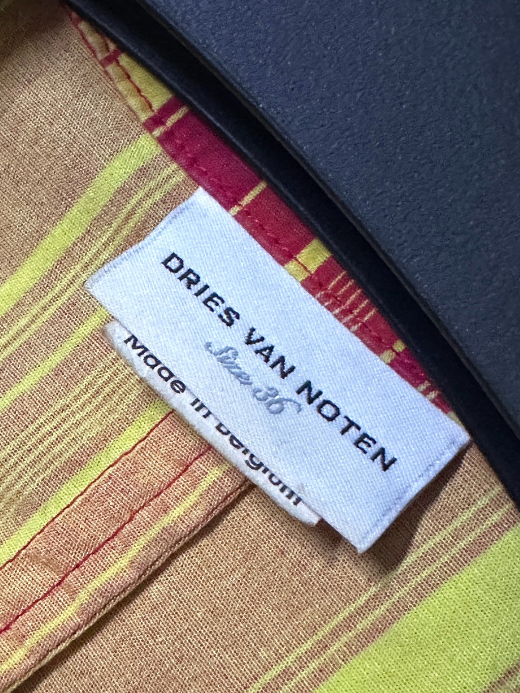 DRIES VAN NOTEN Striped Color-Block Short Jacket