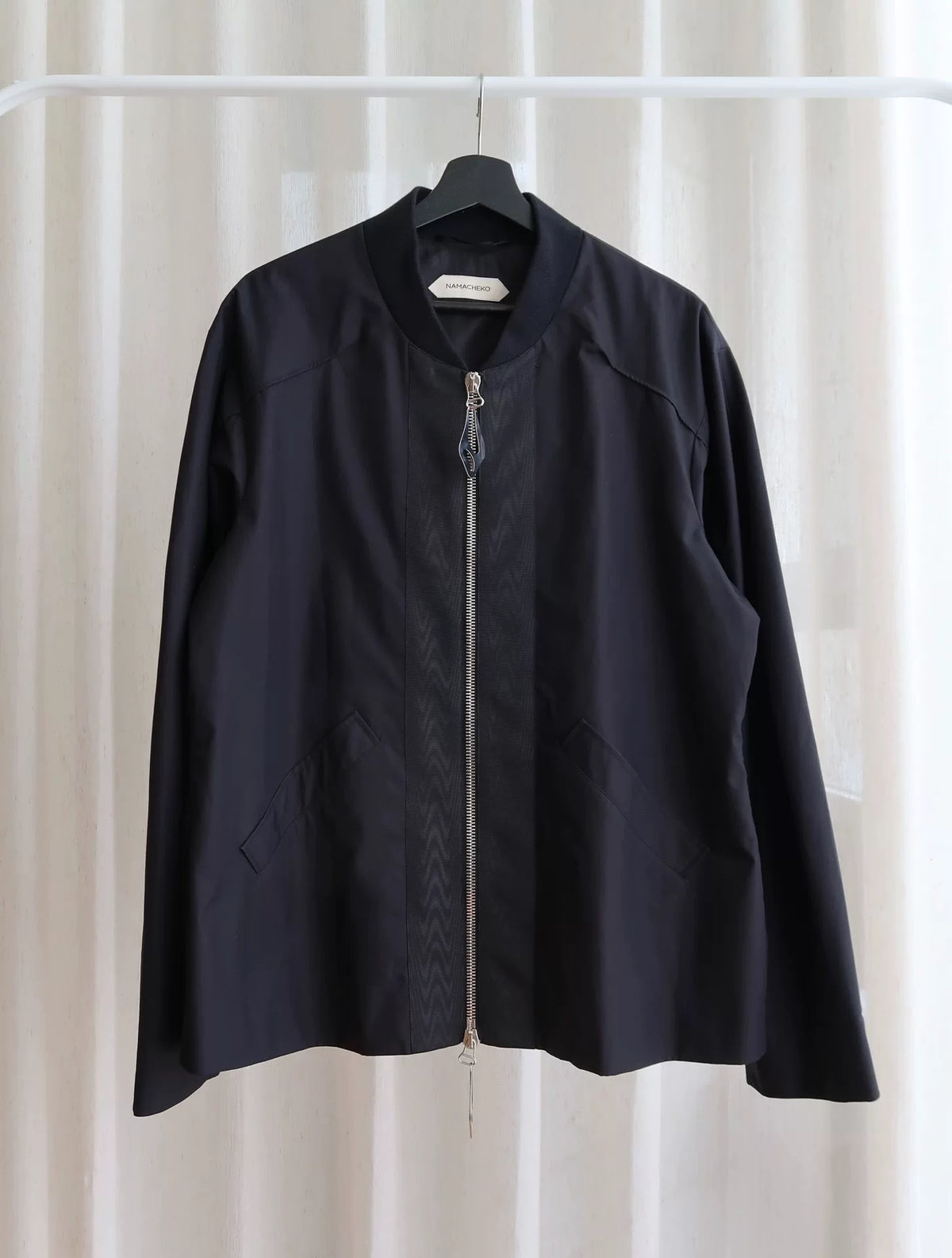 Namacheko SS22 Black Silver Zip-Up Cotton Jacket