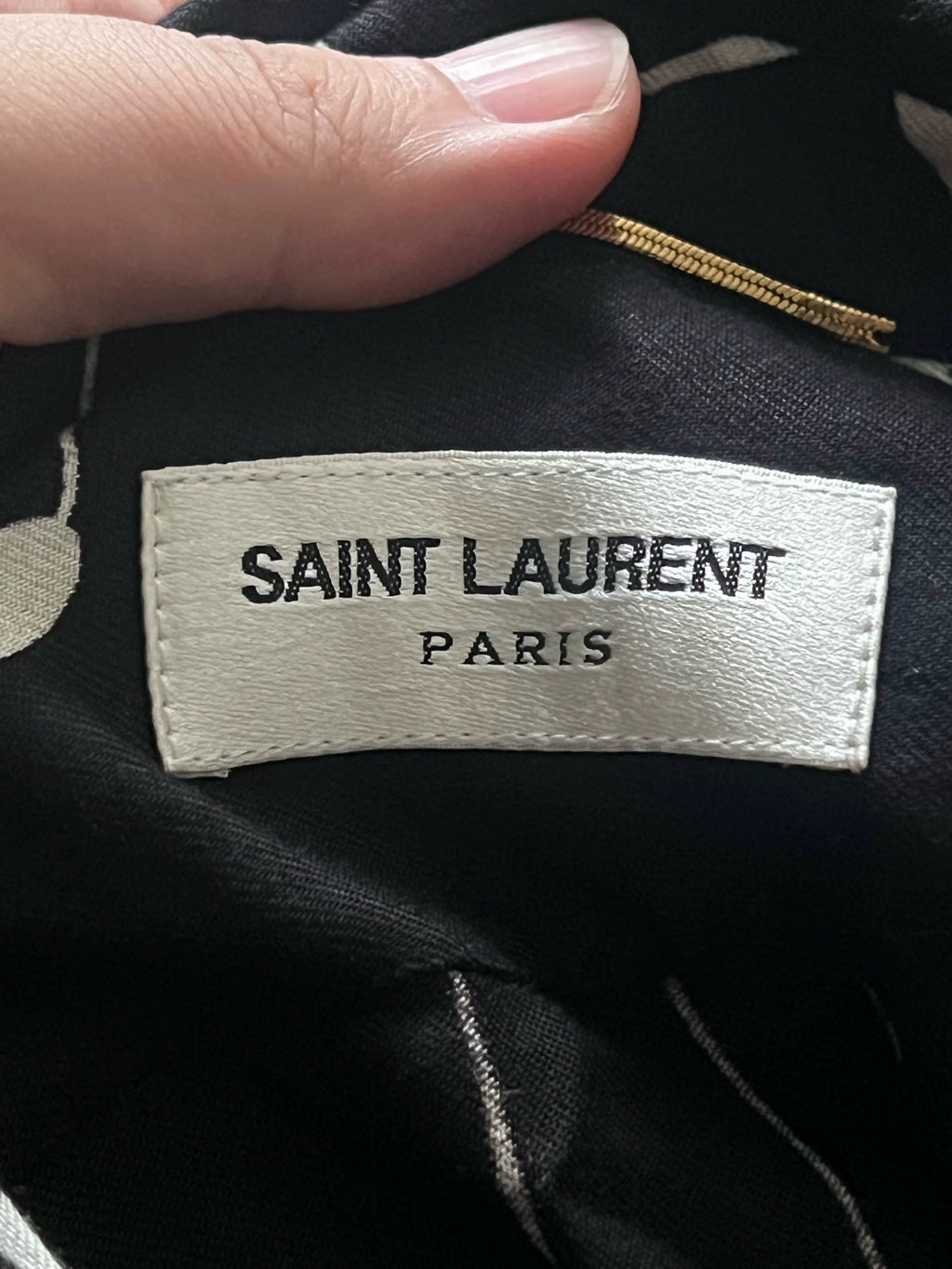 Saint Laurent Musical Note Black Dress