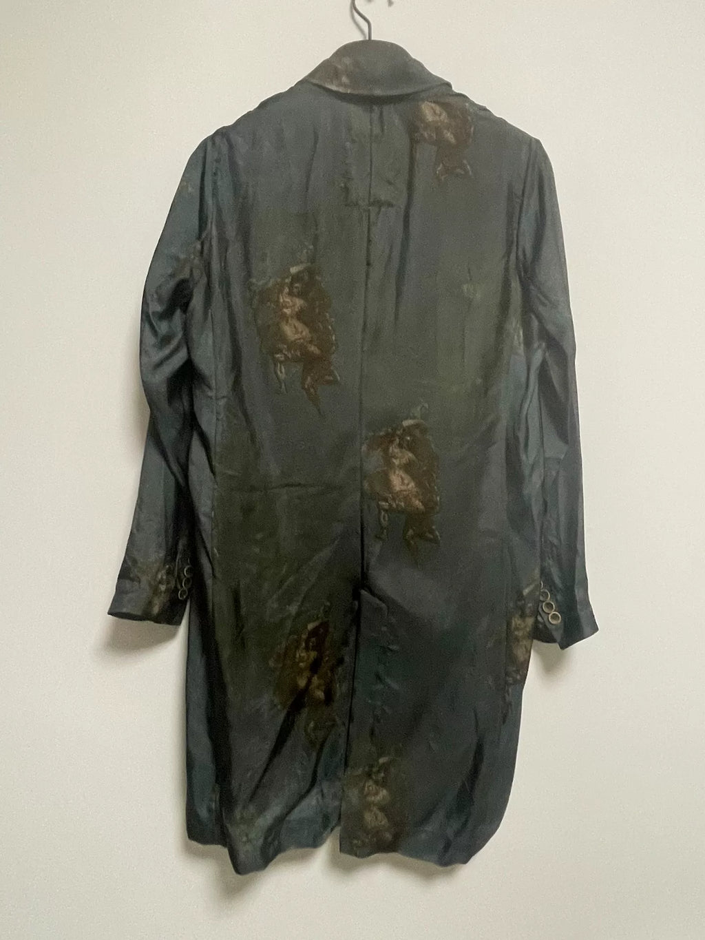 UMA WANG SS24 Blue Brown Angel Print Coat