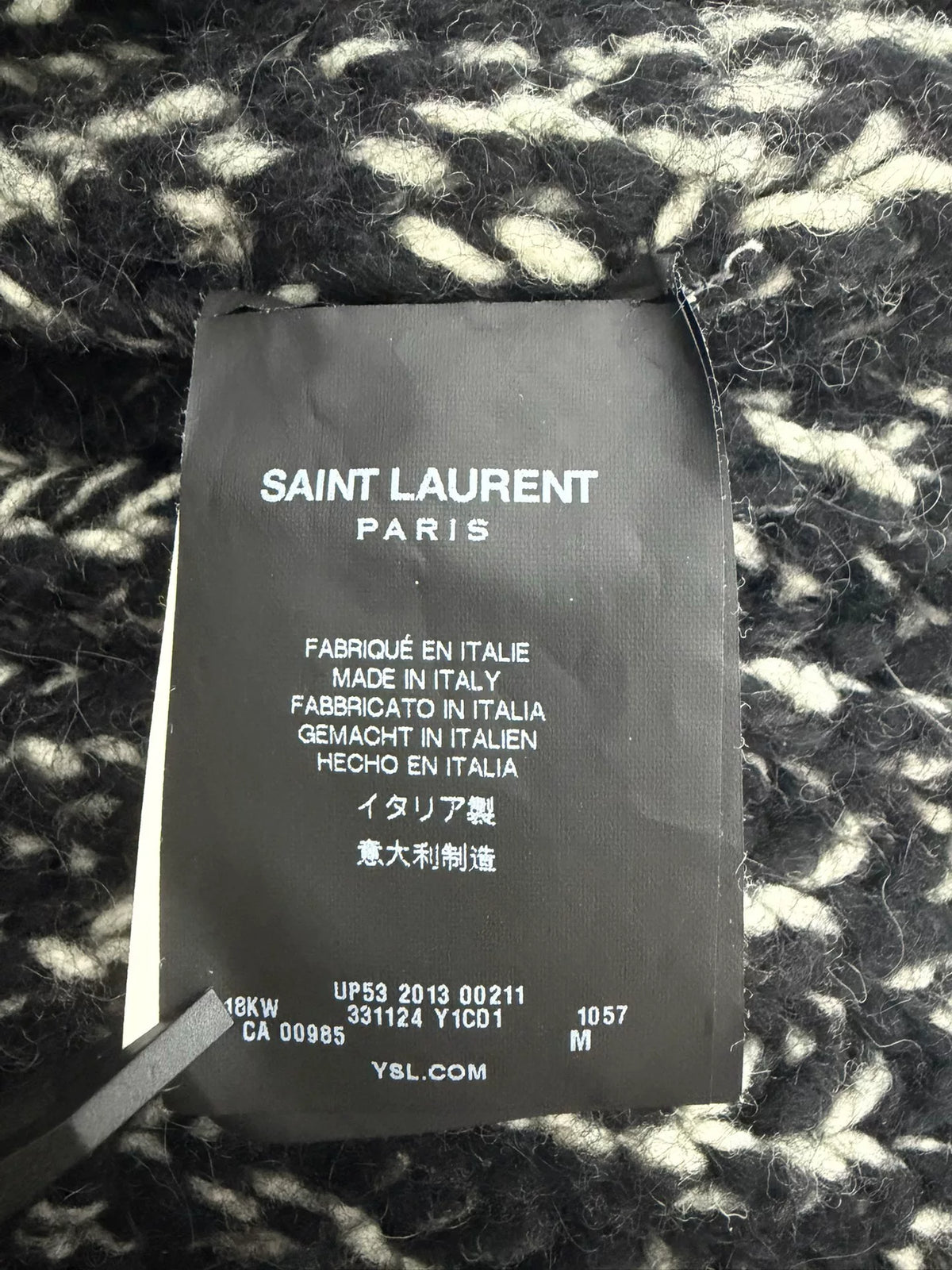 Saint Laurent 13FW Wool Cashmere Hooded Cape