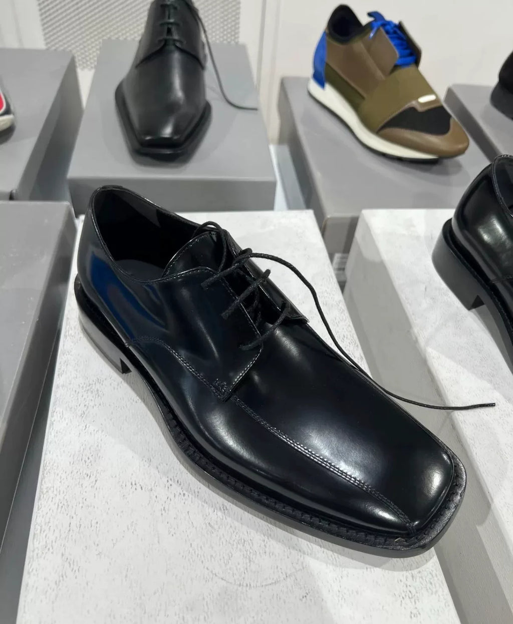 Balenciaga Square-Toe Derby Shoes