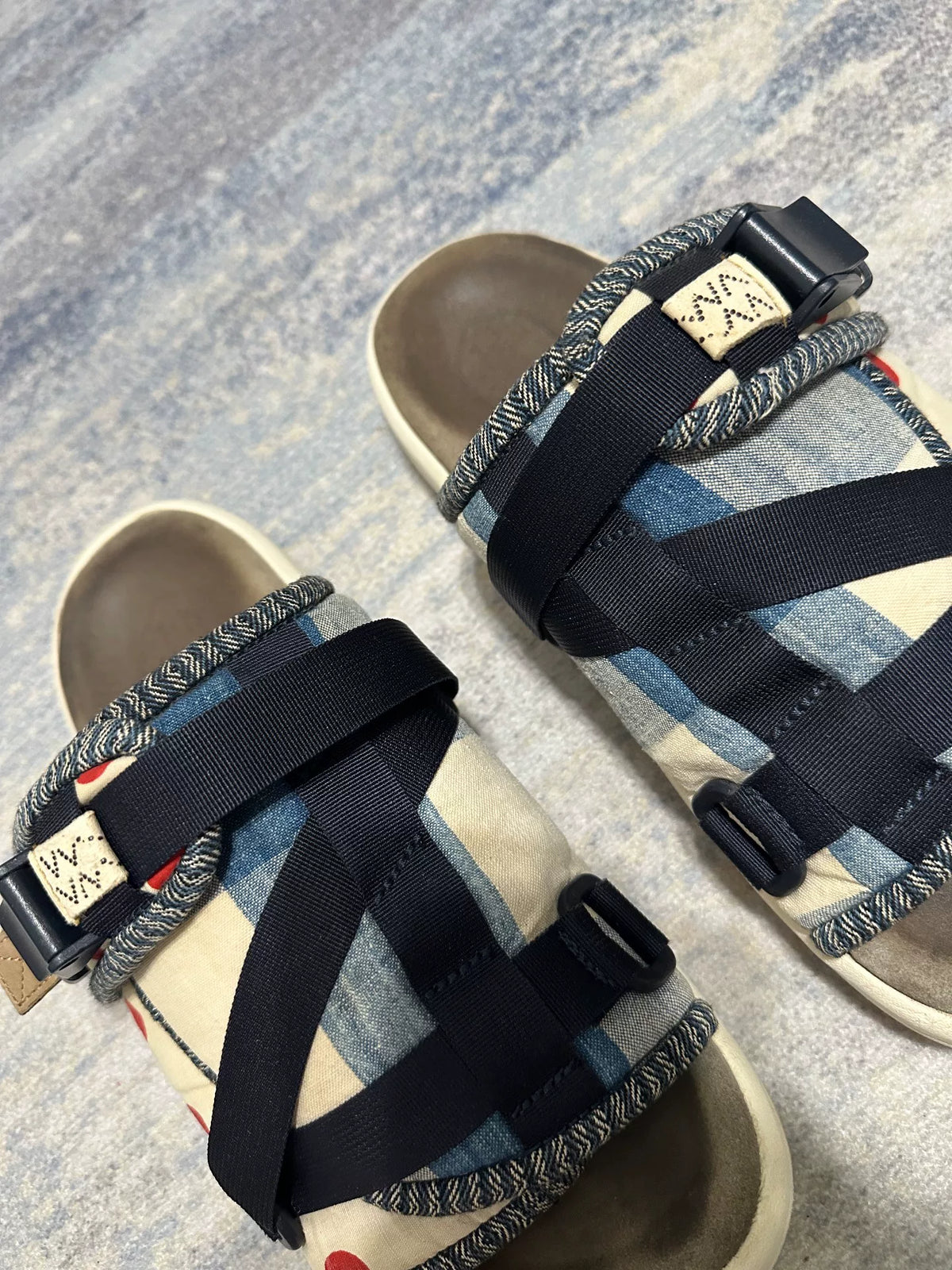 Visvim 19SS SS Christo Collage Fil Polka Dot Slides