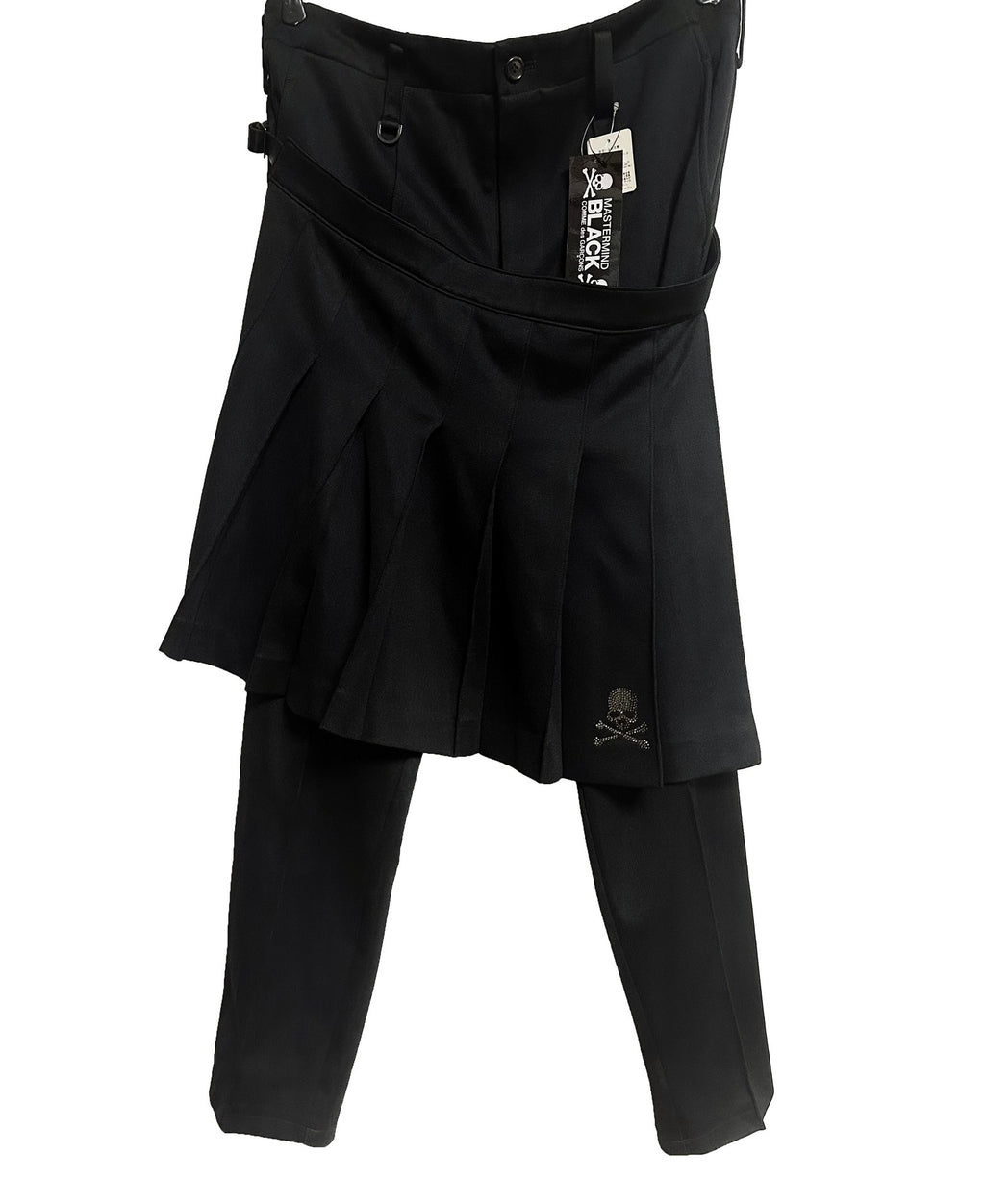 Mastermind Japan x Comme Des Garcons Black Skirt Rhinestone Skull Pants