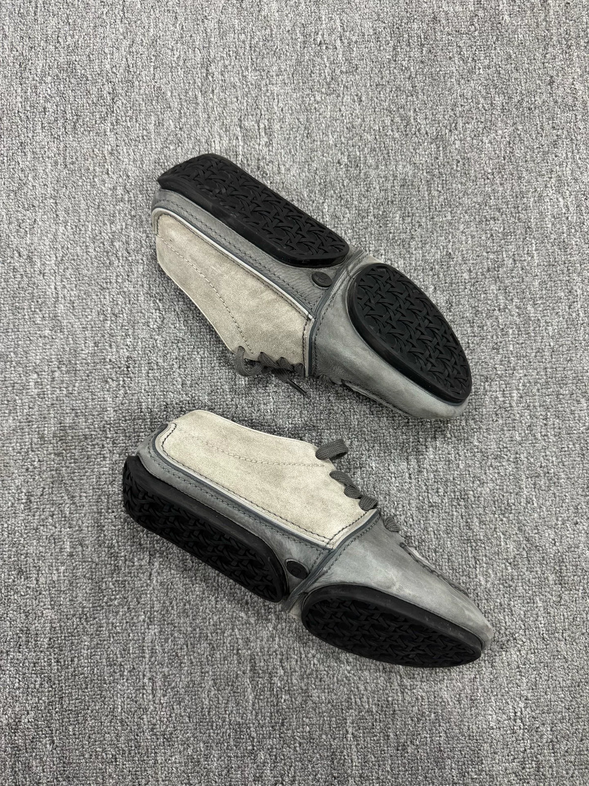 Dior Grey White Suede Loafers