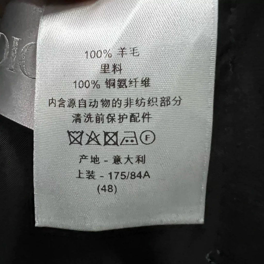 Dior Black Belted Coat