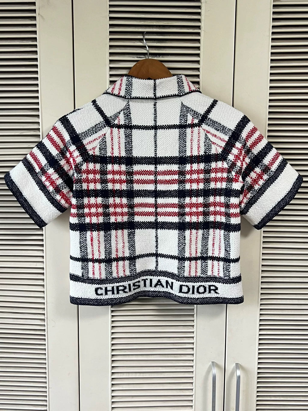 Dior Checkered Short-Sleeve Jacket